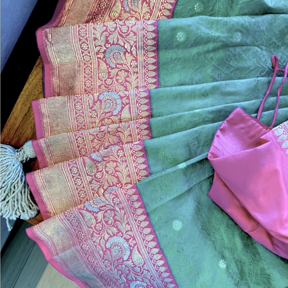 Beautiful Banarasi Pure Silk Saree - Brand New w/Tags
